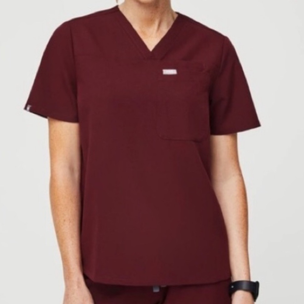 Figs Scrubs Set Burgundy - S/MP